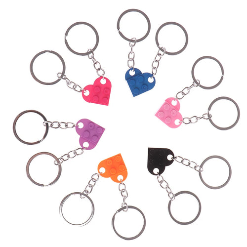 Heart Brick Keychain Set