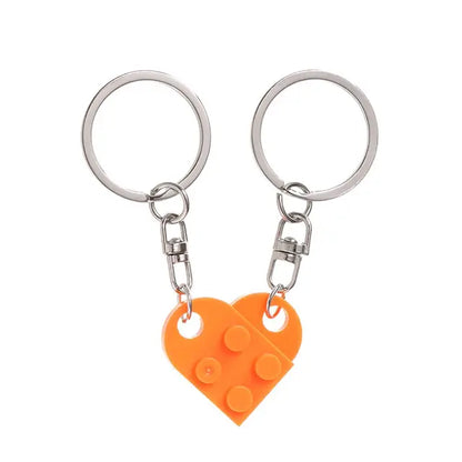 Heart Brick Keychain Set