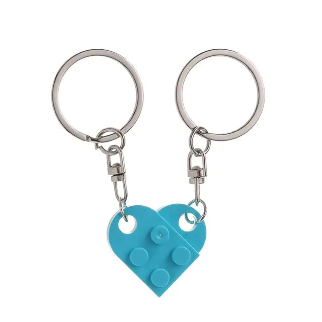 Heart Brick Keychain Set