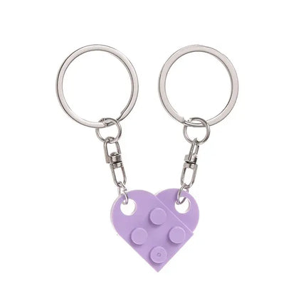Heart Brick Keychain Set