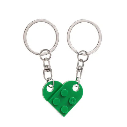 Heart Brick Keychain Set
