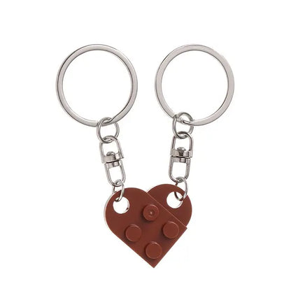 Heart Brick Keychain Set