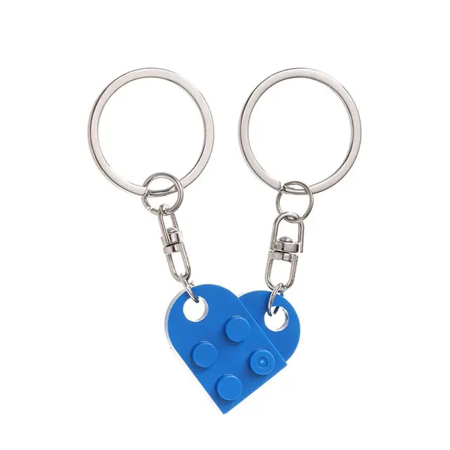 Heart Brick Keychain Set