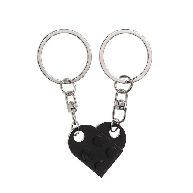 Heart Brick Keychain Set