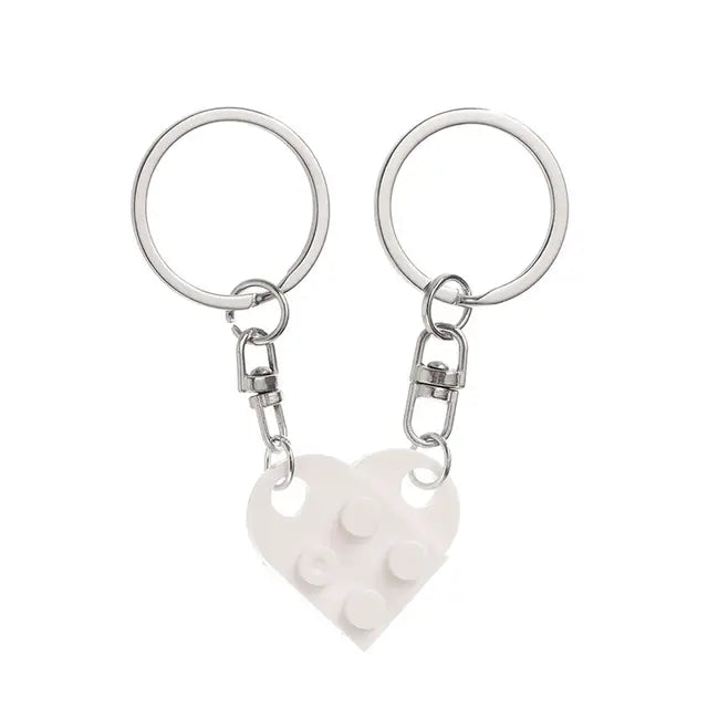 Heart Brick Keychain Set