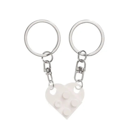 Heart Brick Keychain Set